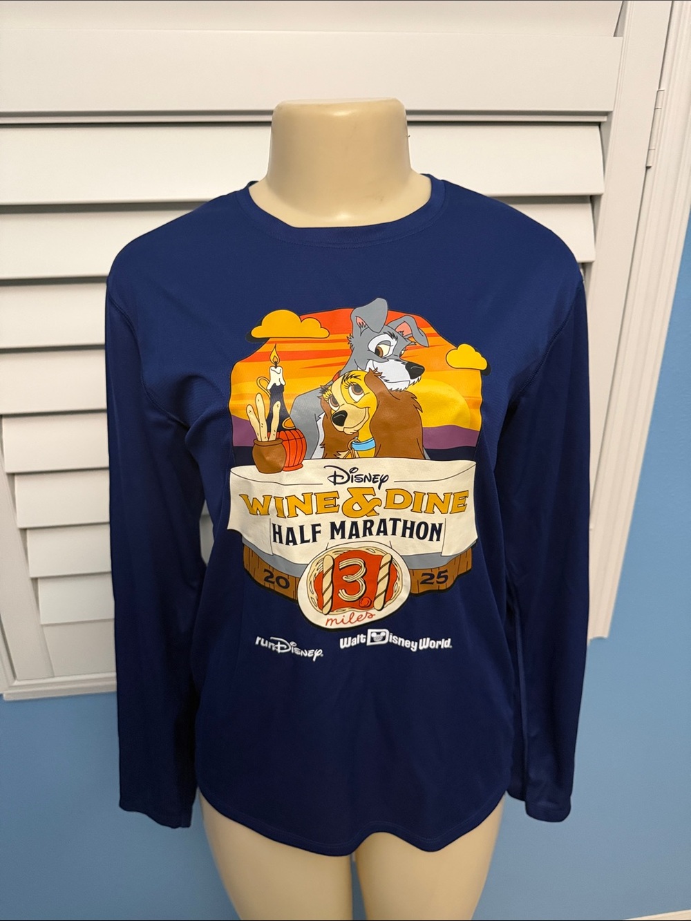 Unisex Disney Wine & Dine Half Marathon Long Sleeve Shirt - Navy